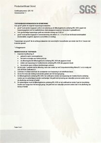 Certificaat GR-118-1 Productcertificaat Grond VGR 3-3